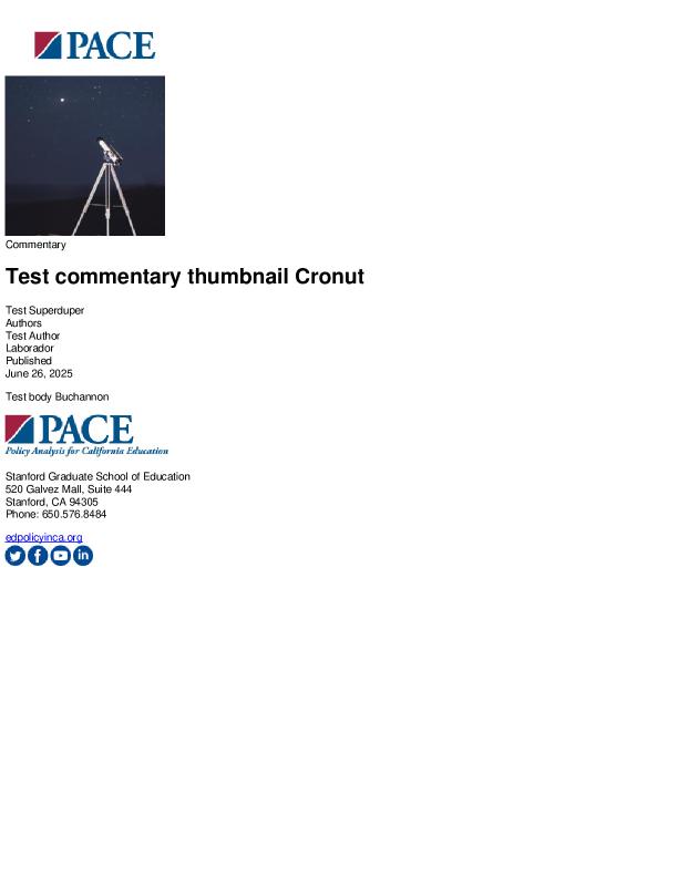 Test commentary thumbnail Cronut PDF