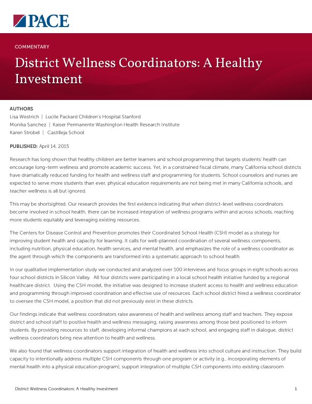 District Wellness Coordinators: A Healthy Investment PDF